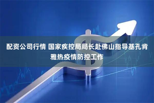 配资公司行情 国家疾控局局长赴佛山指导基孔肯雅热疫情防控工作